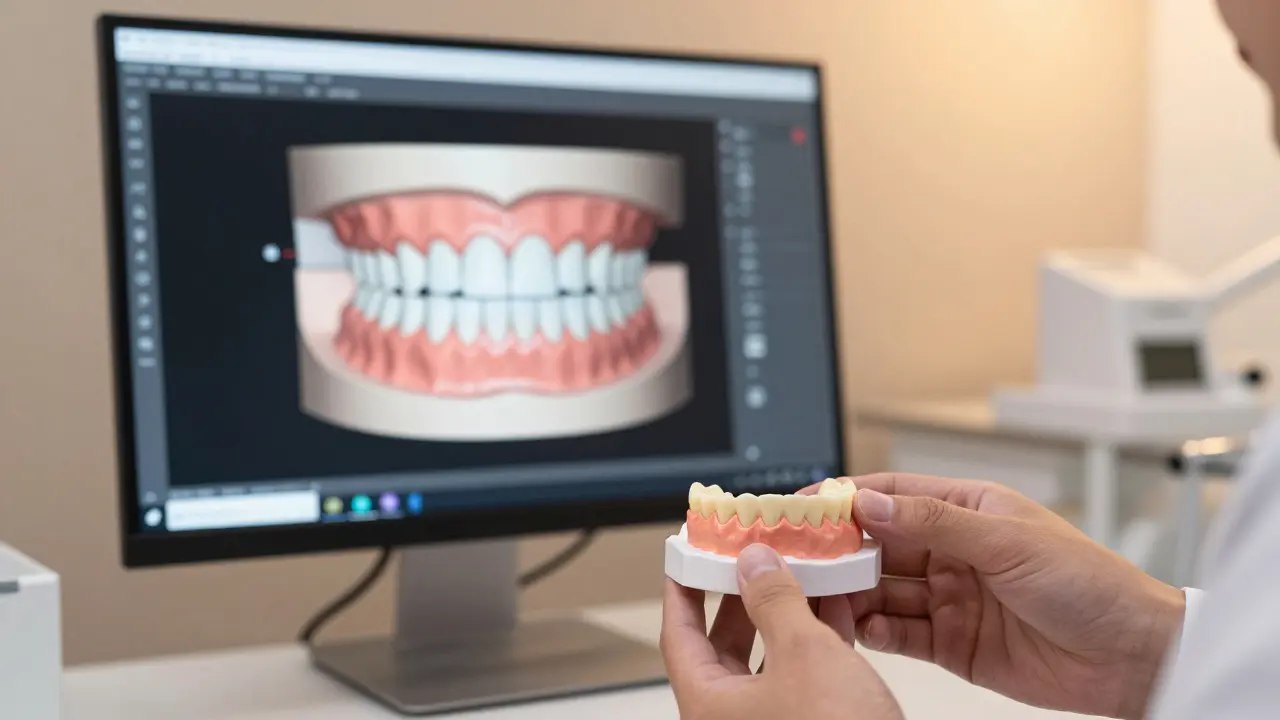 Digitální design úsměvu a modelování budoucích zubů z vosku