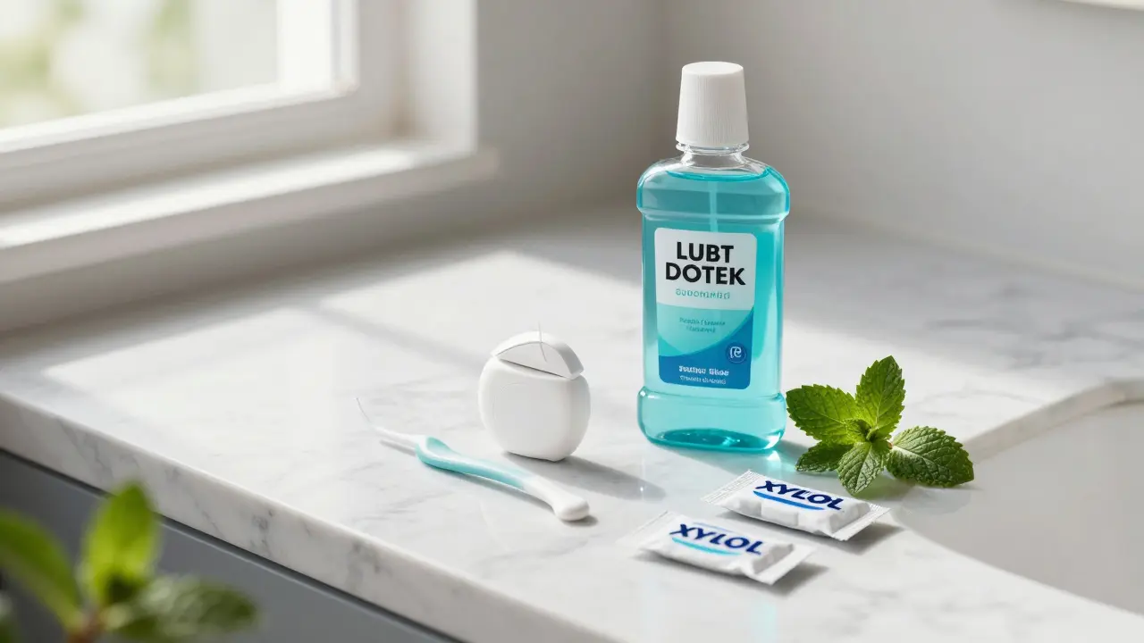 Nástroje pro ústní hygienu: nitka, voda a žvýkačka