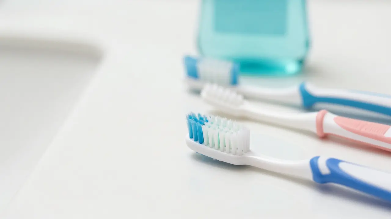Jemný kartáček a interdentální štětce na ústní hygienu