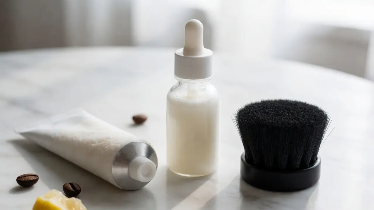 Srovnání abrazivních, enzymatických a uhlikových bělících produktů